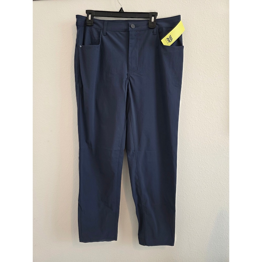 All in Motion Mens Slim Fit Golf Pants Navy Blue 34x30 Moisture Wicking Stretch